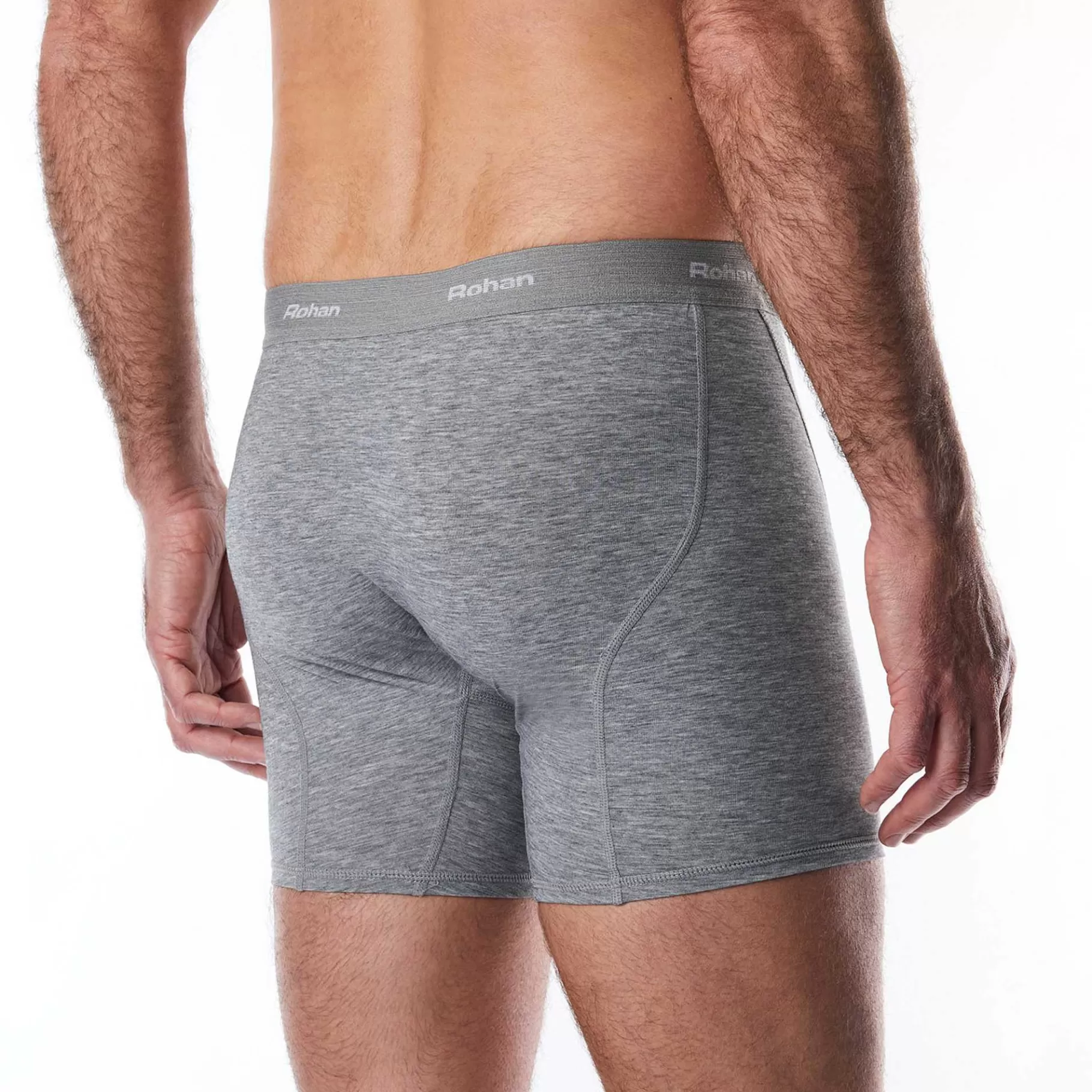 Hot Rohan Men'S Aether Boxers With Fly Opening Mid Grey Marl