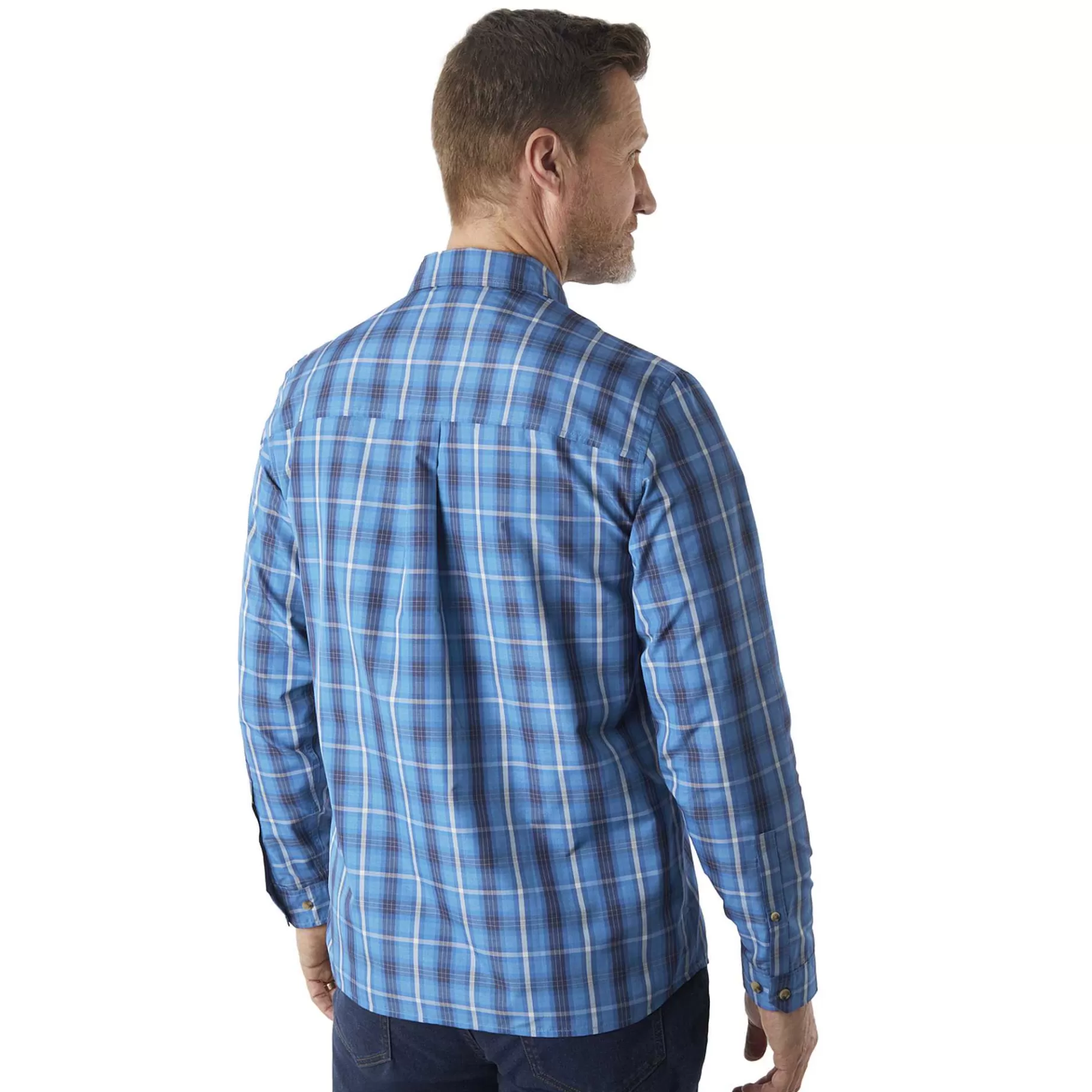 Flash Sale Rohan Men'S Coast Long Sleeve Shirt Island Blue Check