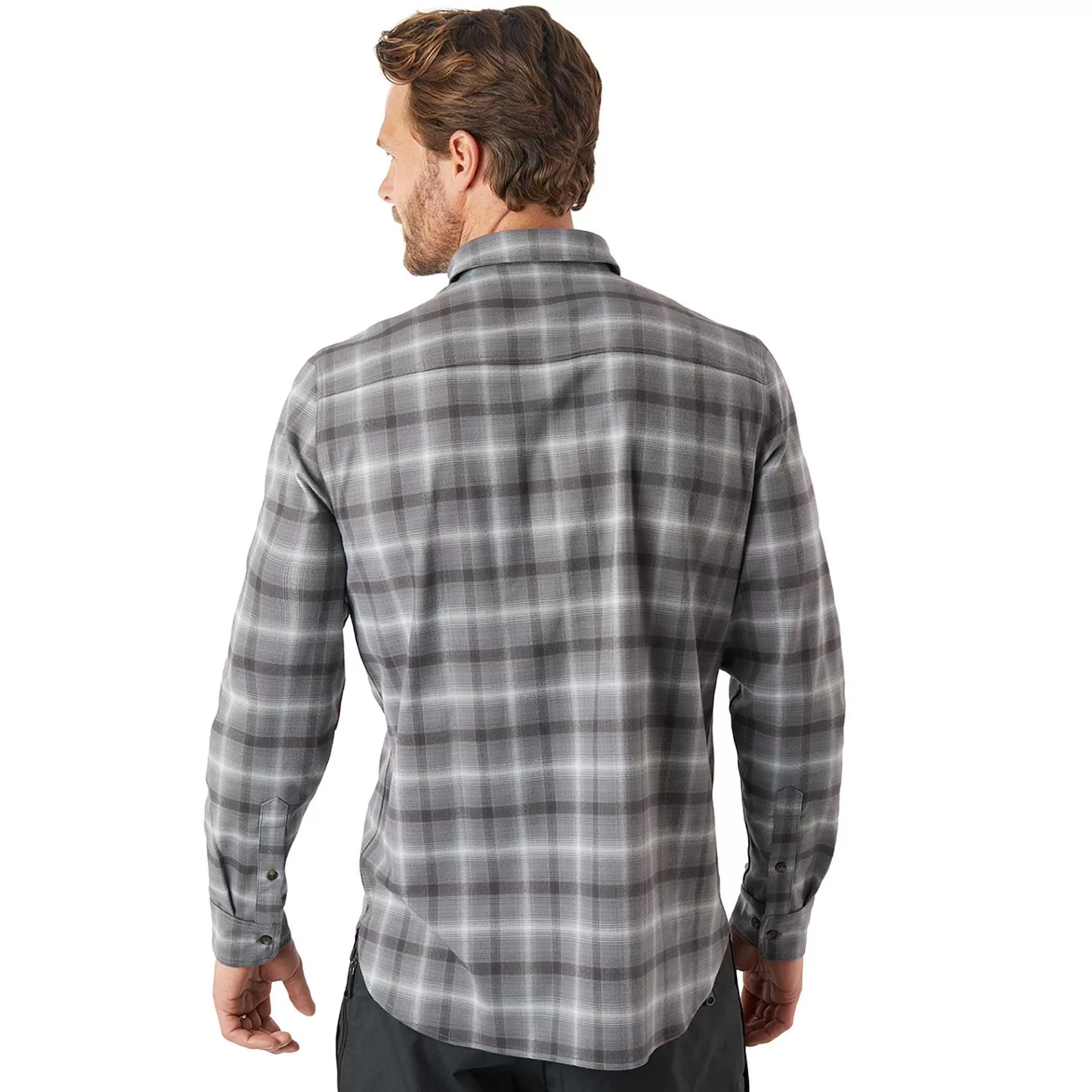 Sale Rohan Men'S Dover Long Sleeve Shirt Grey Rock Check