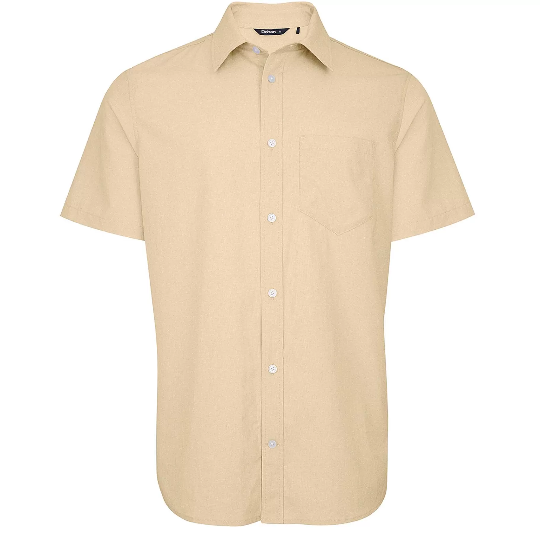 Best Sale Rohan Men'S Finchley Short Sleeve Shirt Iris Yellow Oxford