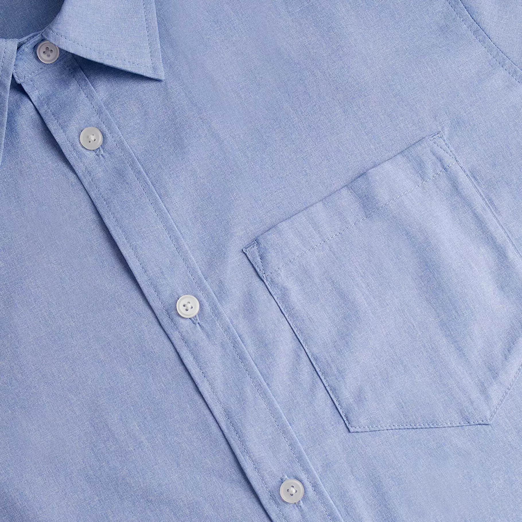 Store Rohan Men'S Finchley Short Sleeve Shirt Ridge Blue Oxford