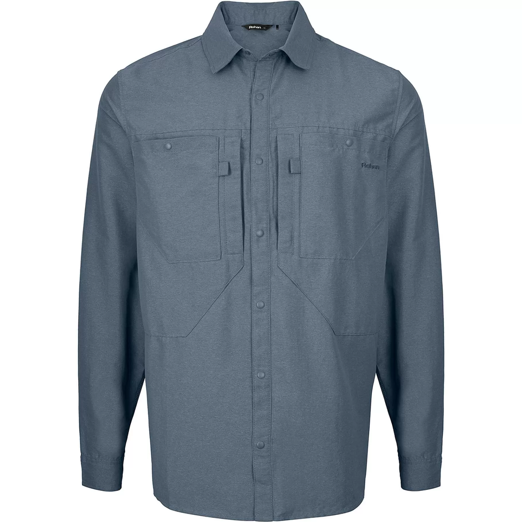 Clearance Rohan Men'S Frontier Long Sleeve Shirt Slate Grey Marl