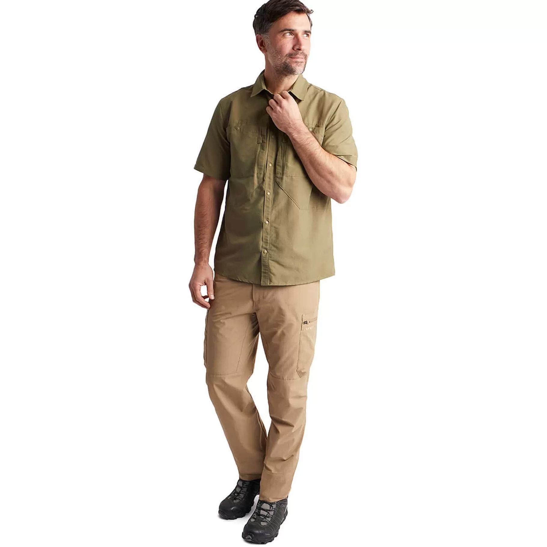 Discount Rohan Men'S Frontier Short Sleeve Shirt Umber Green