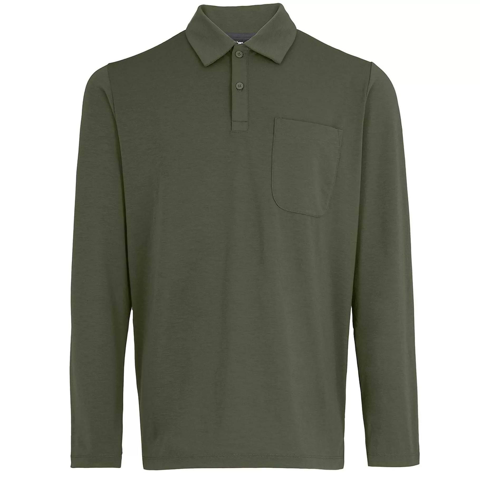 Best Rohan Men'S Global Long Sleeve Polo Conifer Green