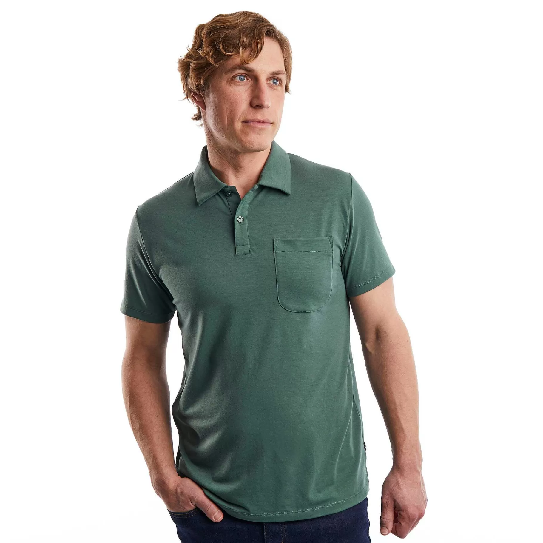 Clearance Rohan Men'S Global Short Sleeve Polo Flint Green