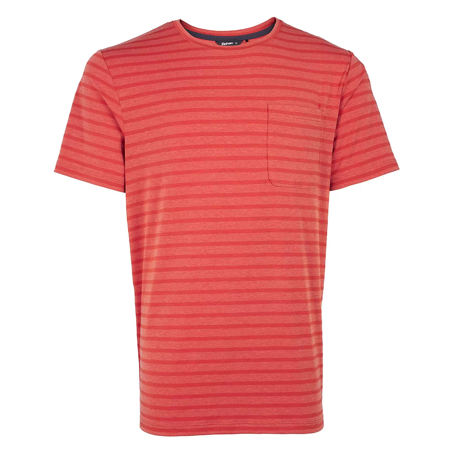 Store Rohan Men'S Harbour Short Sleeve T-Shirt Coast Red Marl Stripe