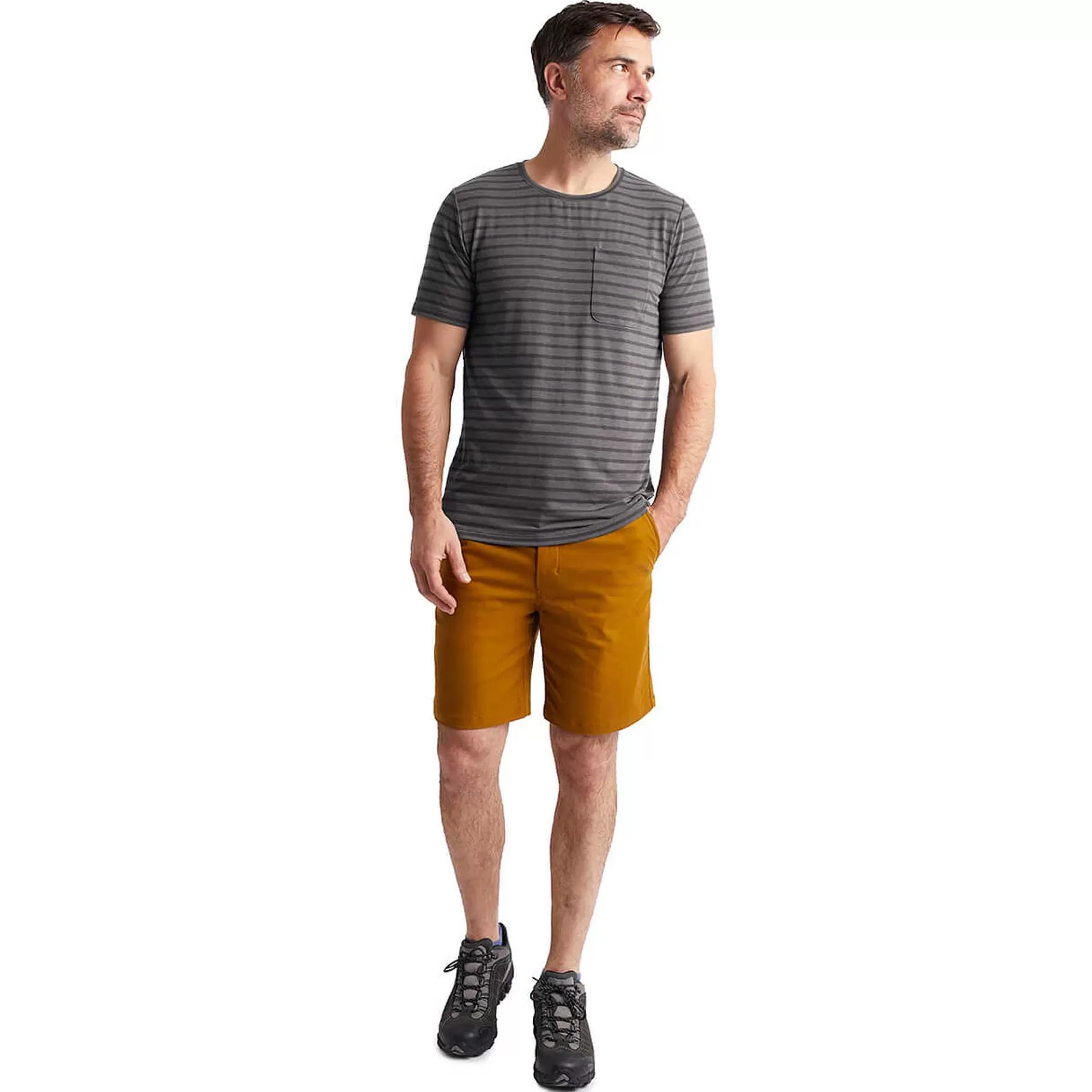 Fashion Rohan Men'S Harbour Short Sleeve T-Shirt Stormy Grey Marl Stripe