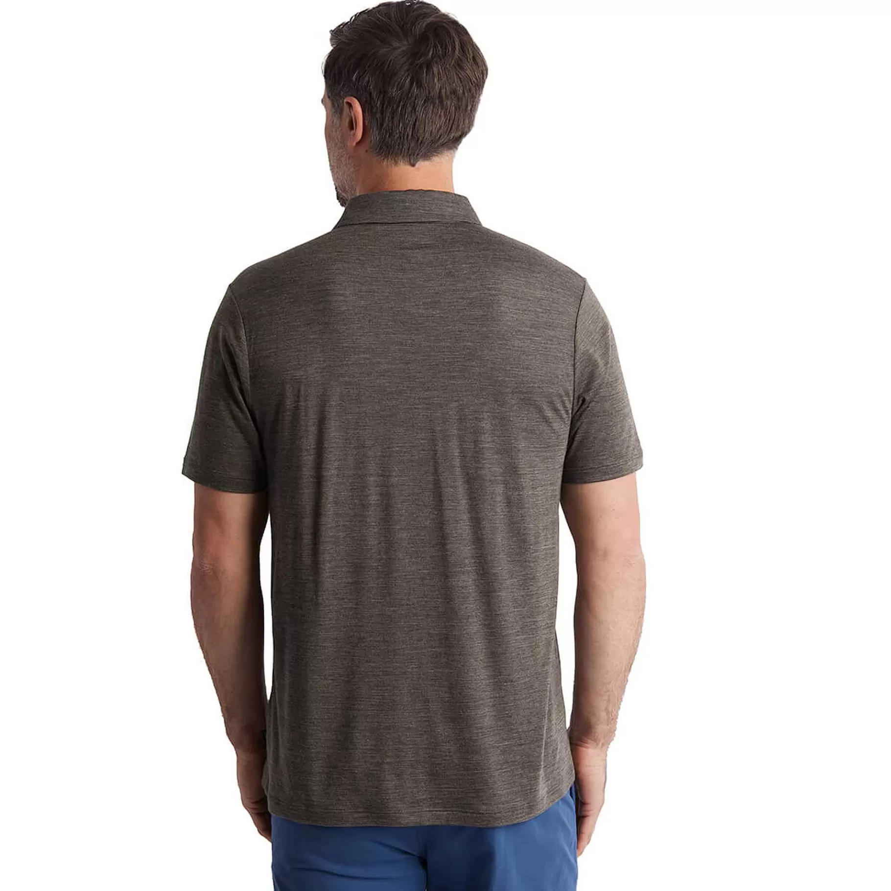 Discount Rohan Men'S Merino Cool Short Sleeve Polo Dark Olive Brown Marl