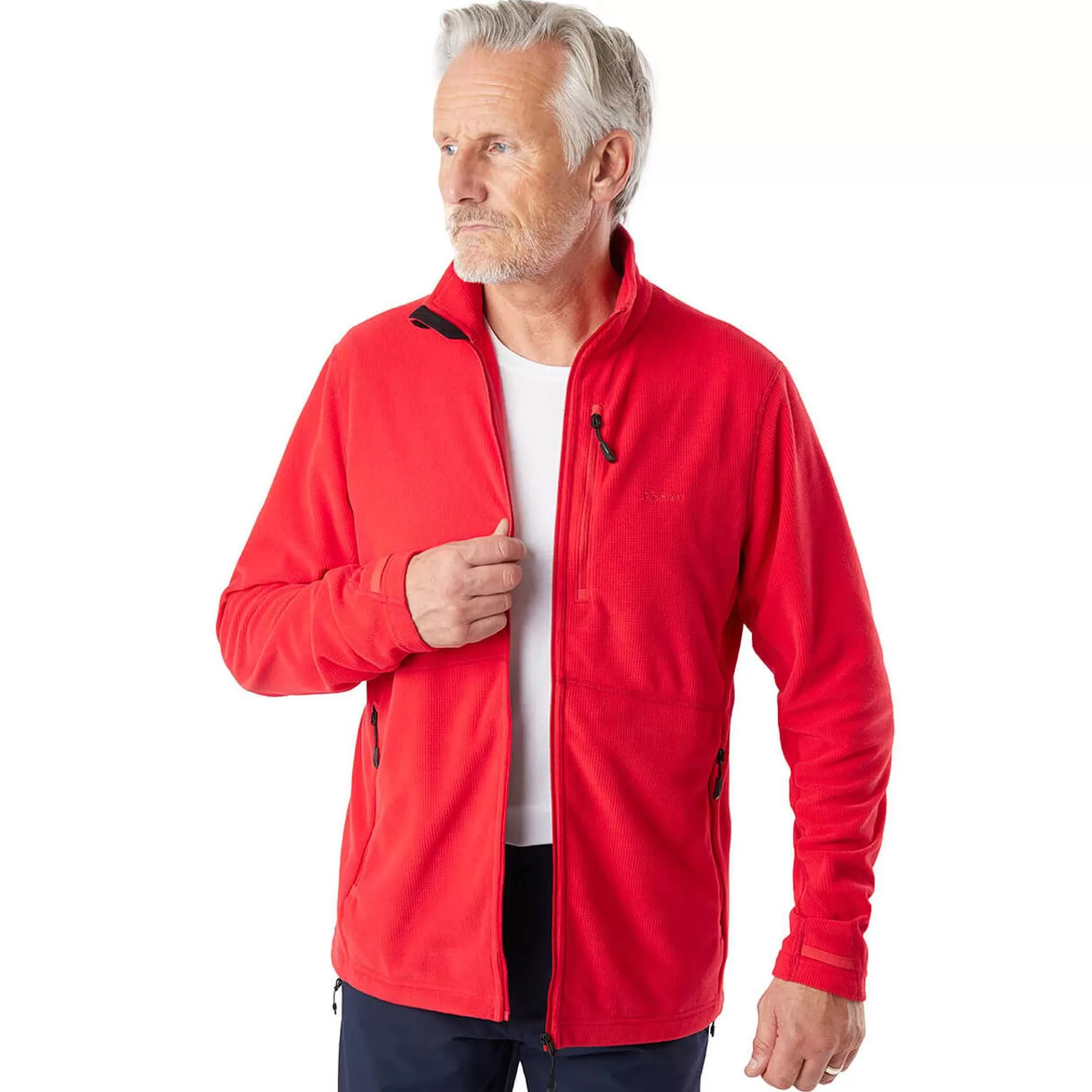 New Rohan Men'S Microgrid Fleece Jacket Aura Red