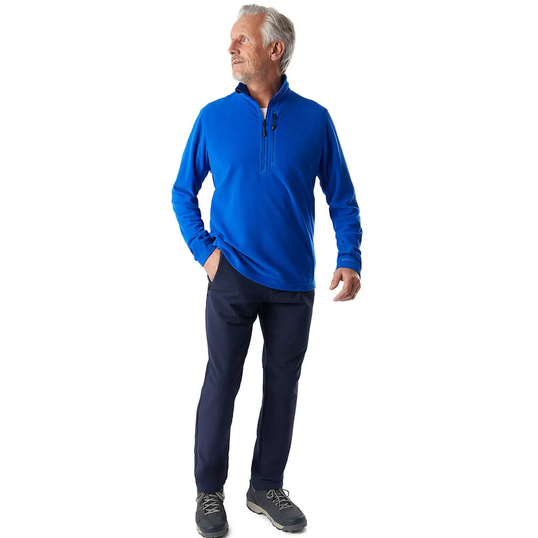 Best Sale Rohan Men'S Microgrid Zip Neck Top Ridge Blue