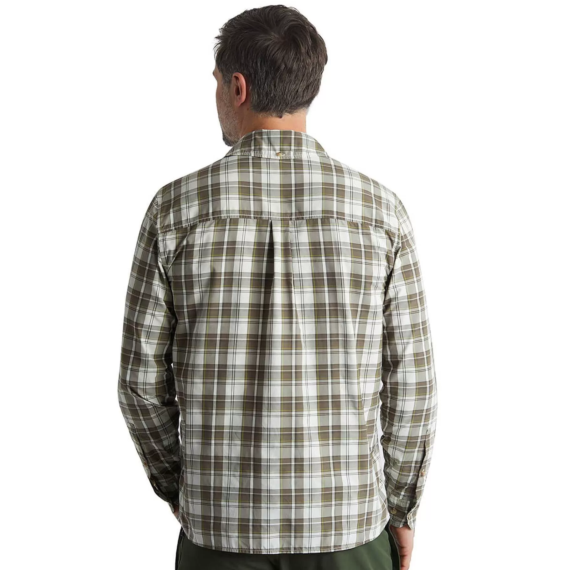 Cheap Rohan Men'S Pennine Long Sleeve Shirt Ecru/Dark Olive Check