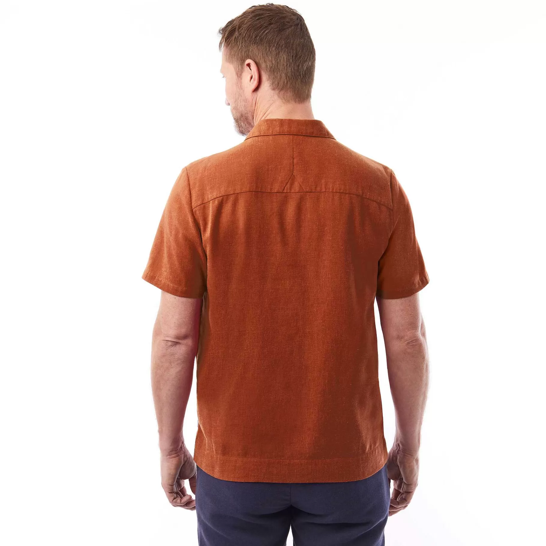 Cheap Rohan Men'S Porto Linen Short Sleeve Shirt Canyon Orange