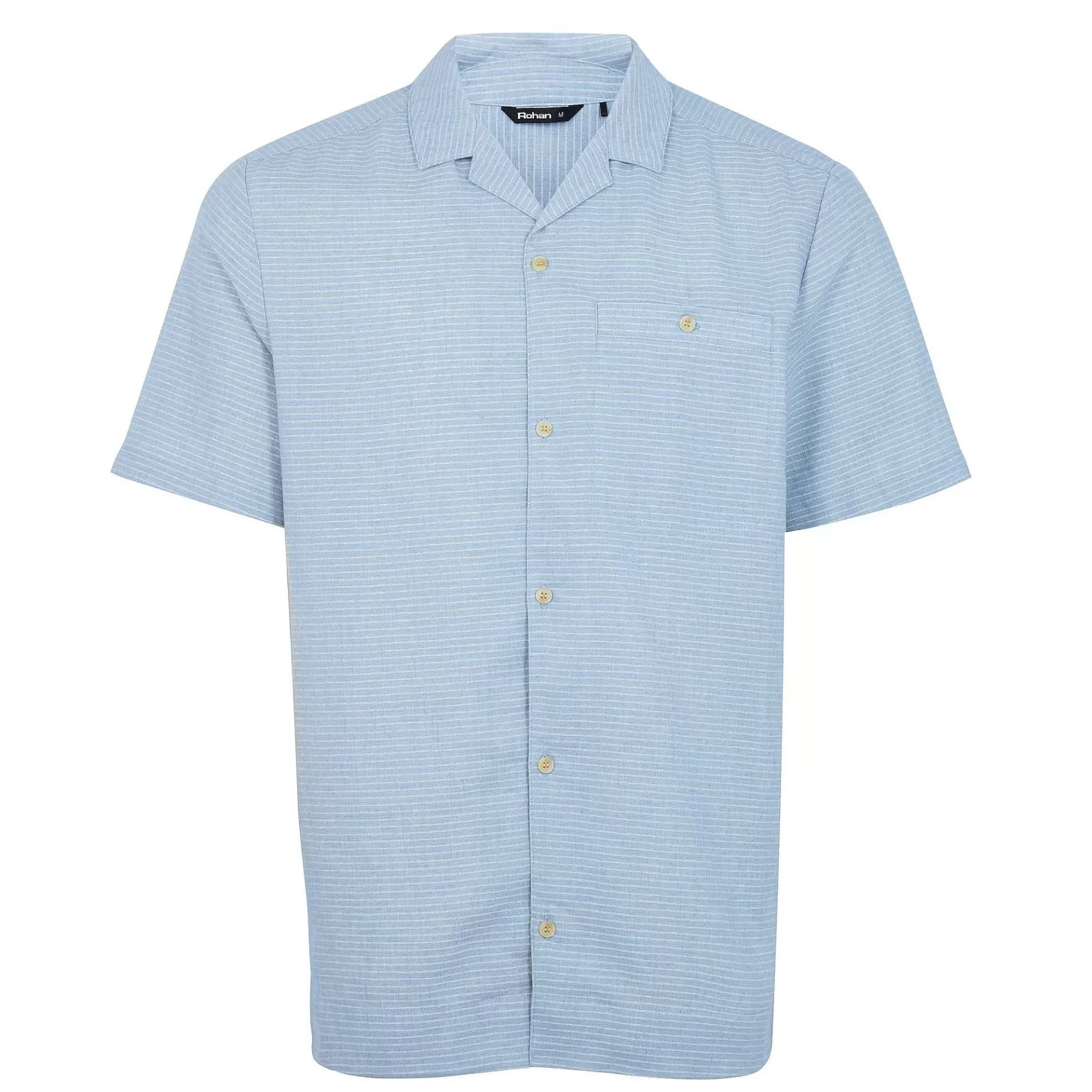 Cheap Rohan Men'S Porto Linen Short Sleeve Shirt Chambray Blue Stripe