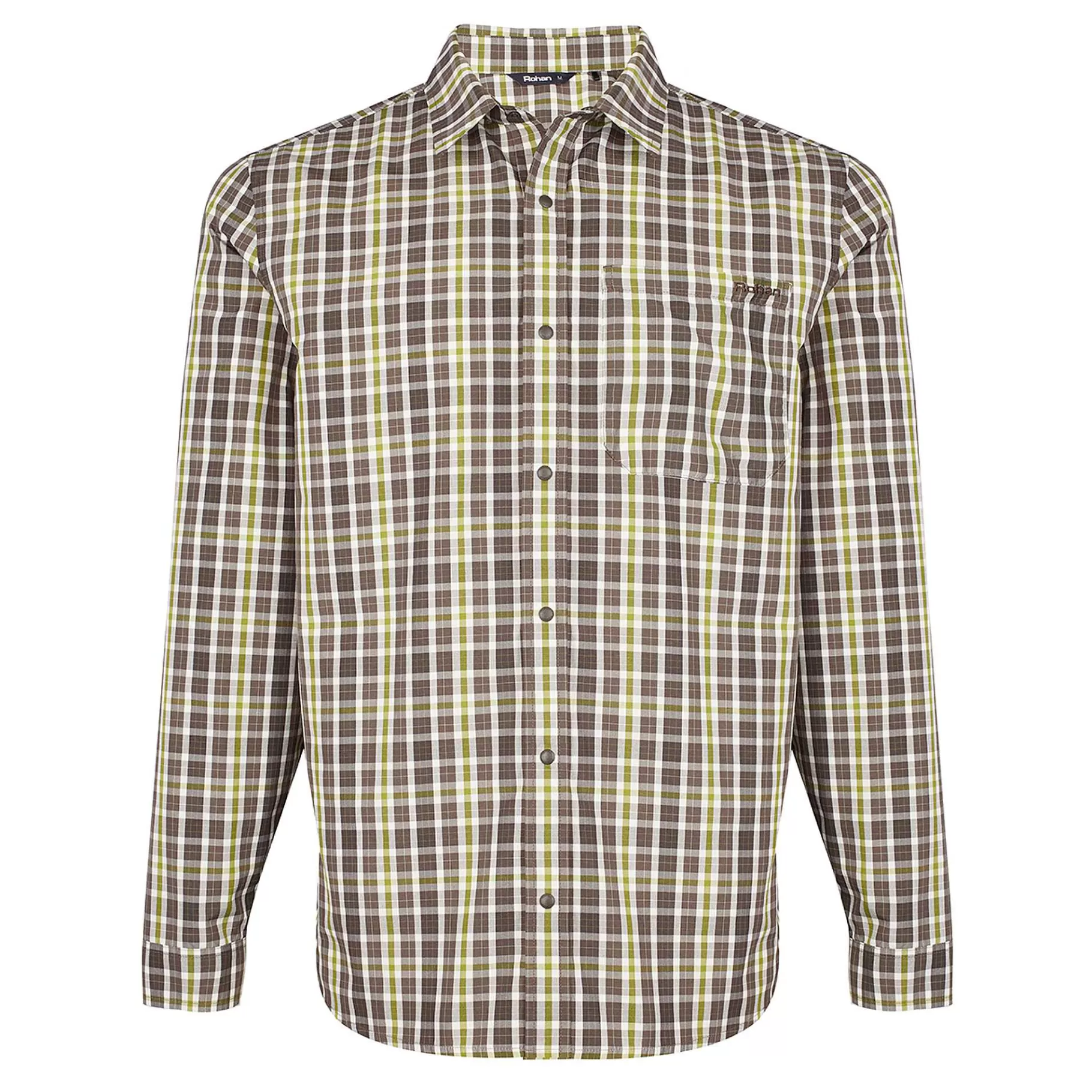 Fashion Rohan Men'S Portreath Long Sleeve Shirt Dark Olive Brown Check