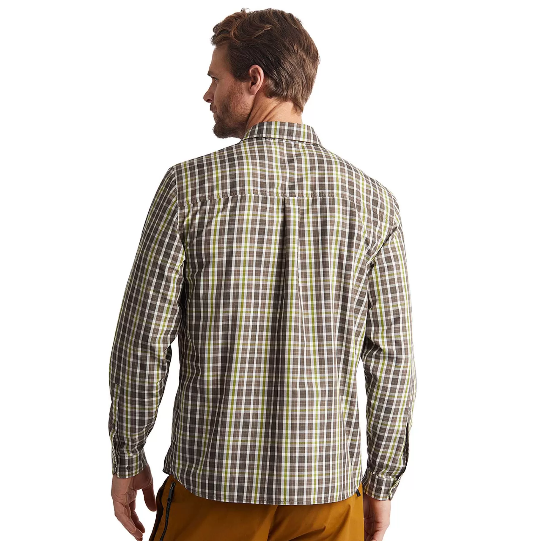 Fashion Rohan Men'S Portreath Long Sleeve Shirt Dark Olive Brown Check