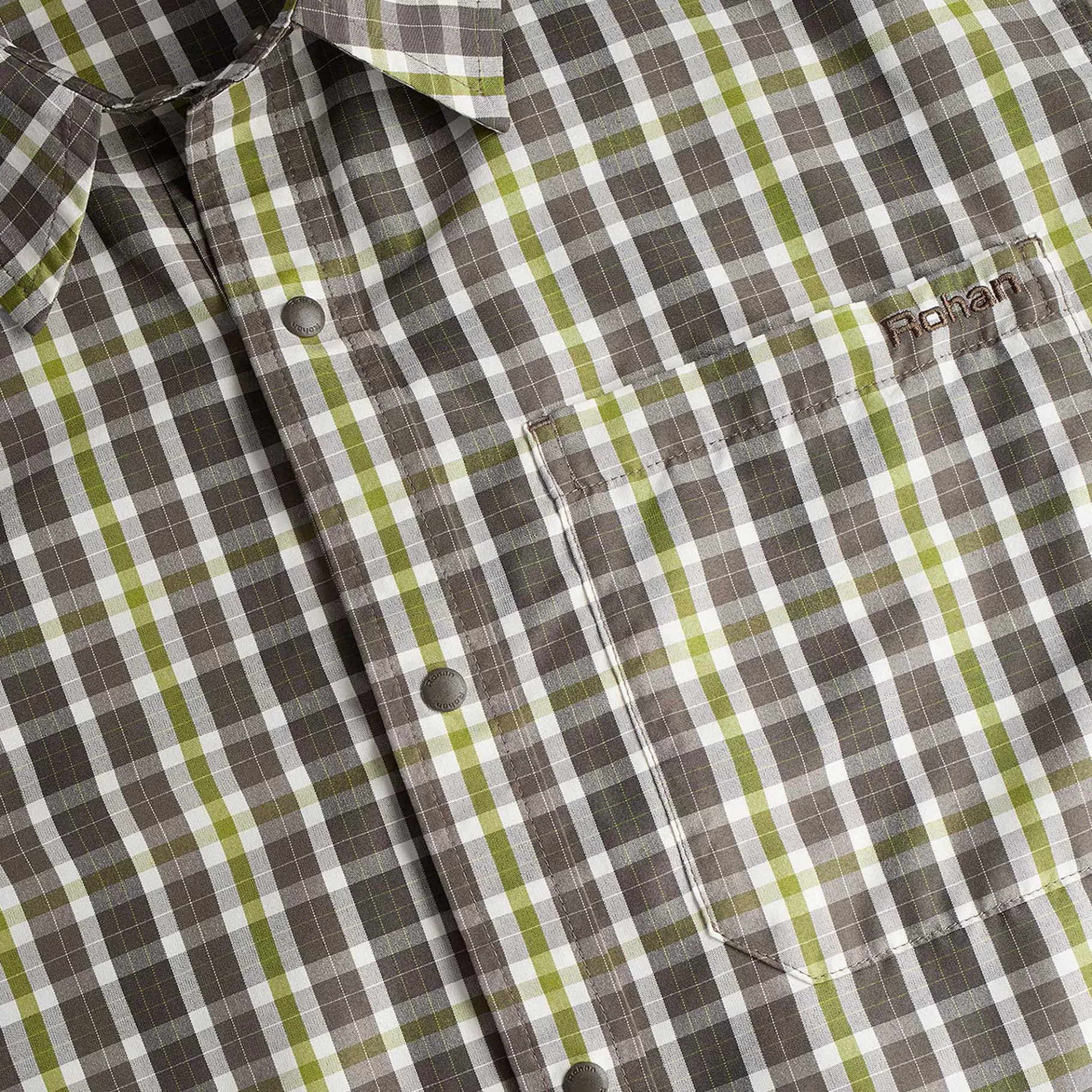 Fashion Rohan Men'S Portreath Long Sleeve Shirt Dark Olive Brown Check