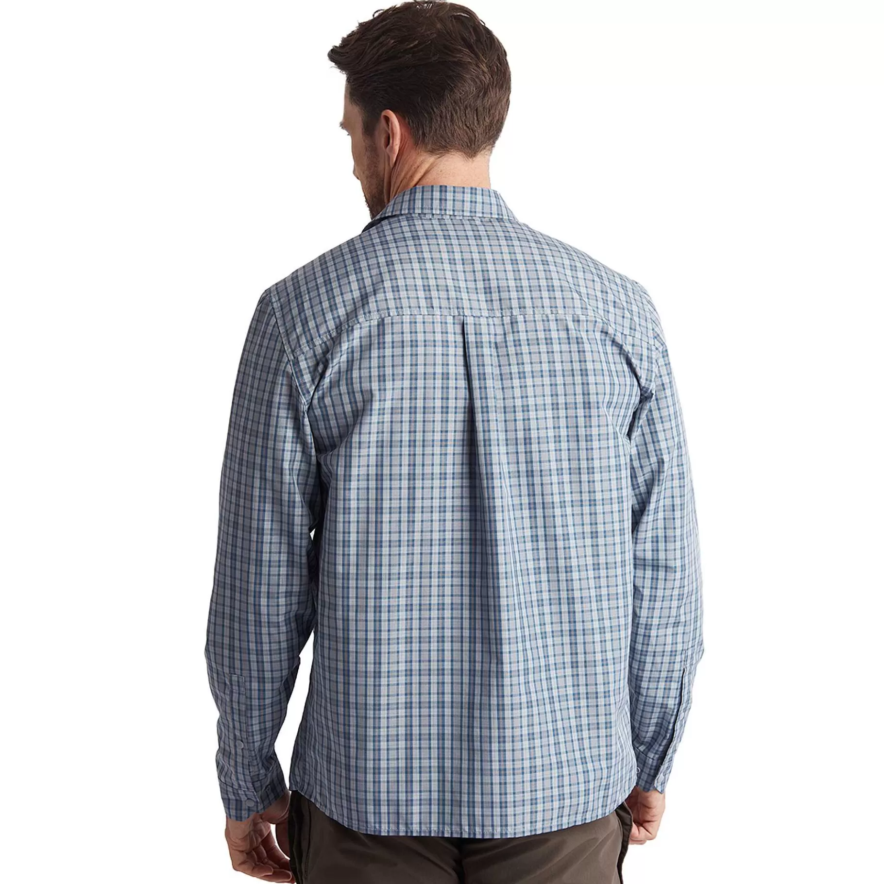 Clearance Rohan Men'S Portreath Long Sleeve Shirt Shadow Blue Check