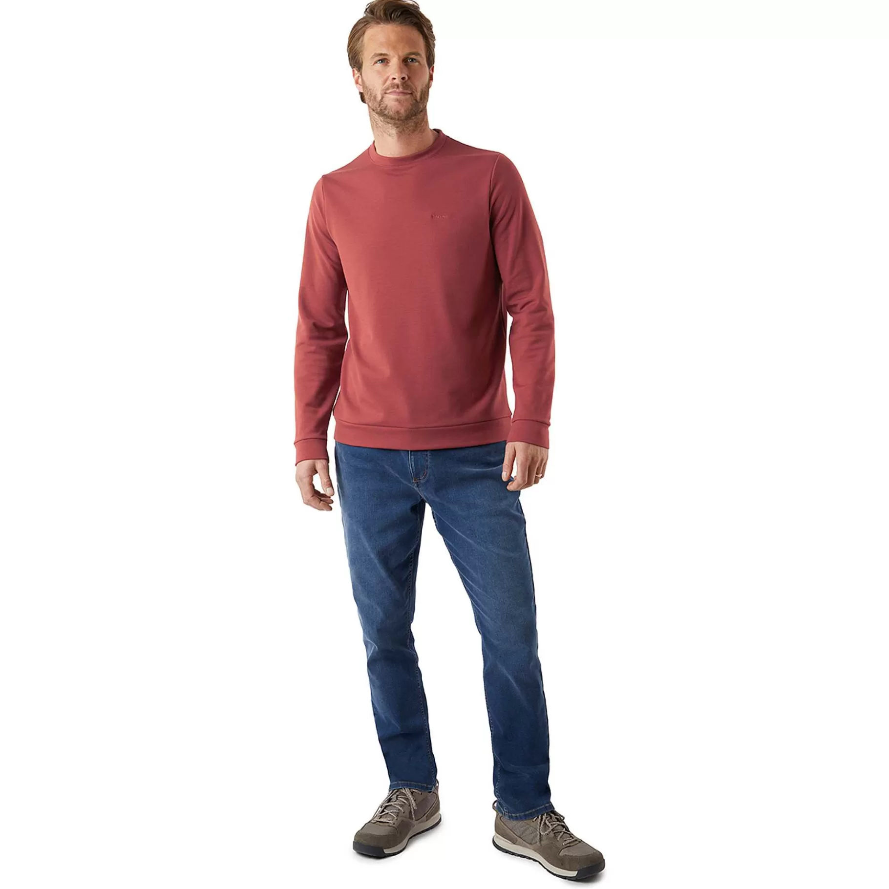 Sale Rohan Men'S Radiant Merino Crew Clay Red