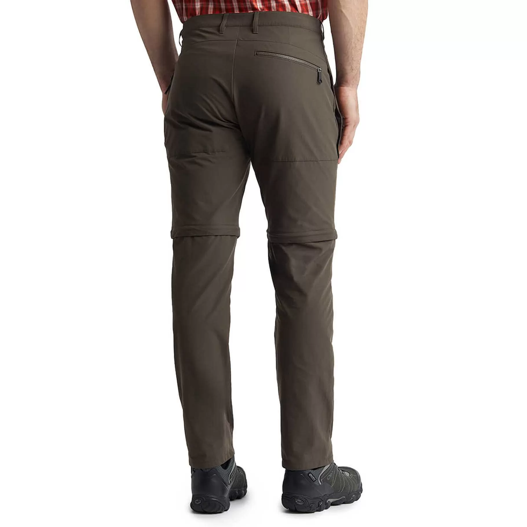 Shop Rohan Men'S Stretch Bags Convertible Trousers Dark Olive Brown