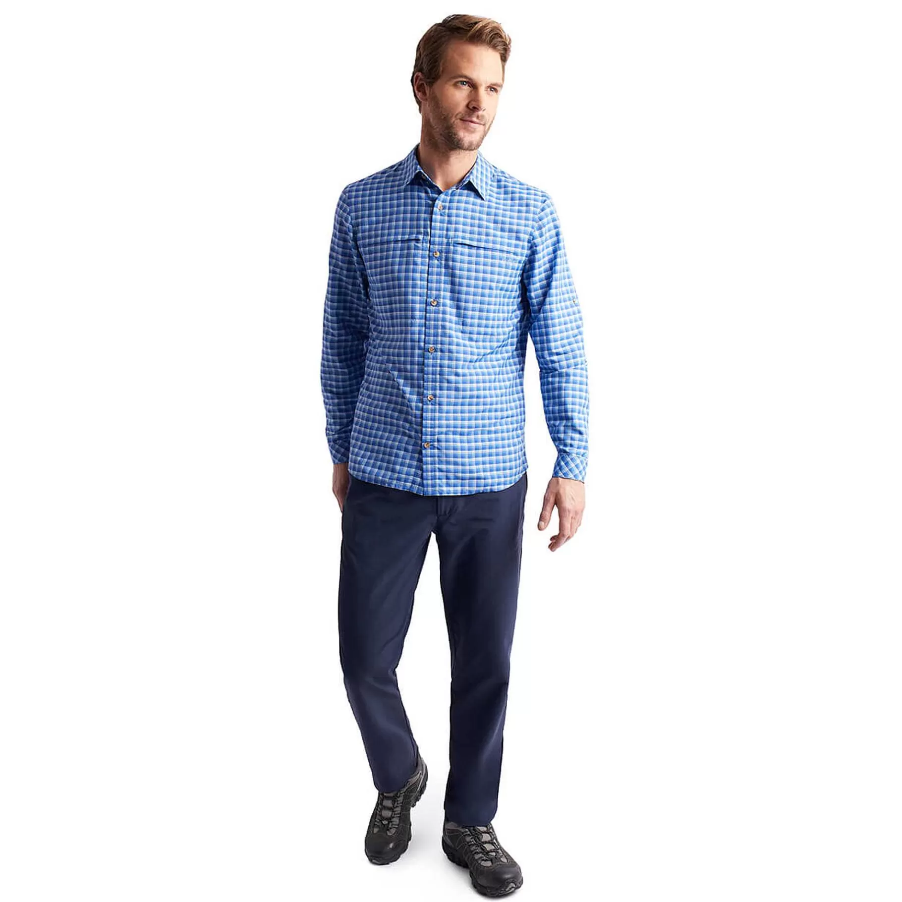 Fashion Rohan Men'S Zenith Long Sleeve Shirt Ridge Blue Check