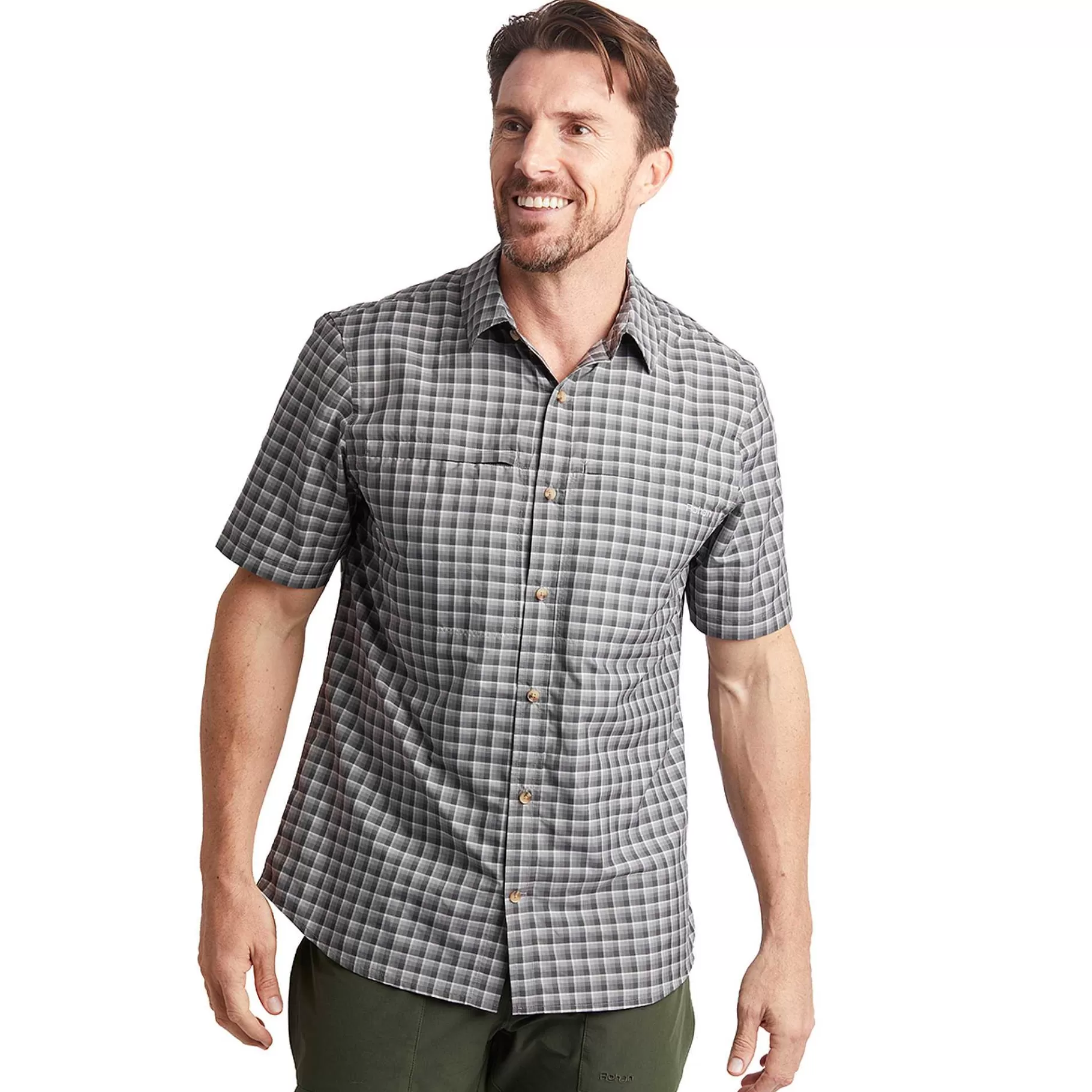 Hot Rohan Men'S Zenith Short Sleeve Shirt Carbon Check