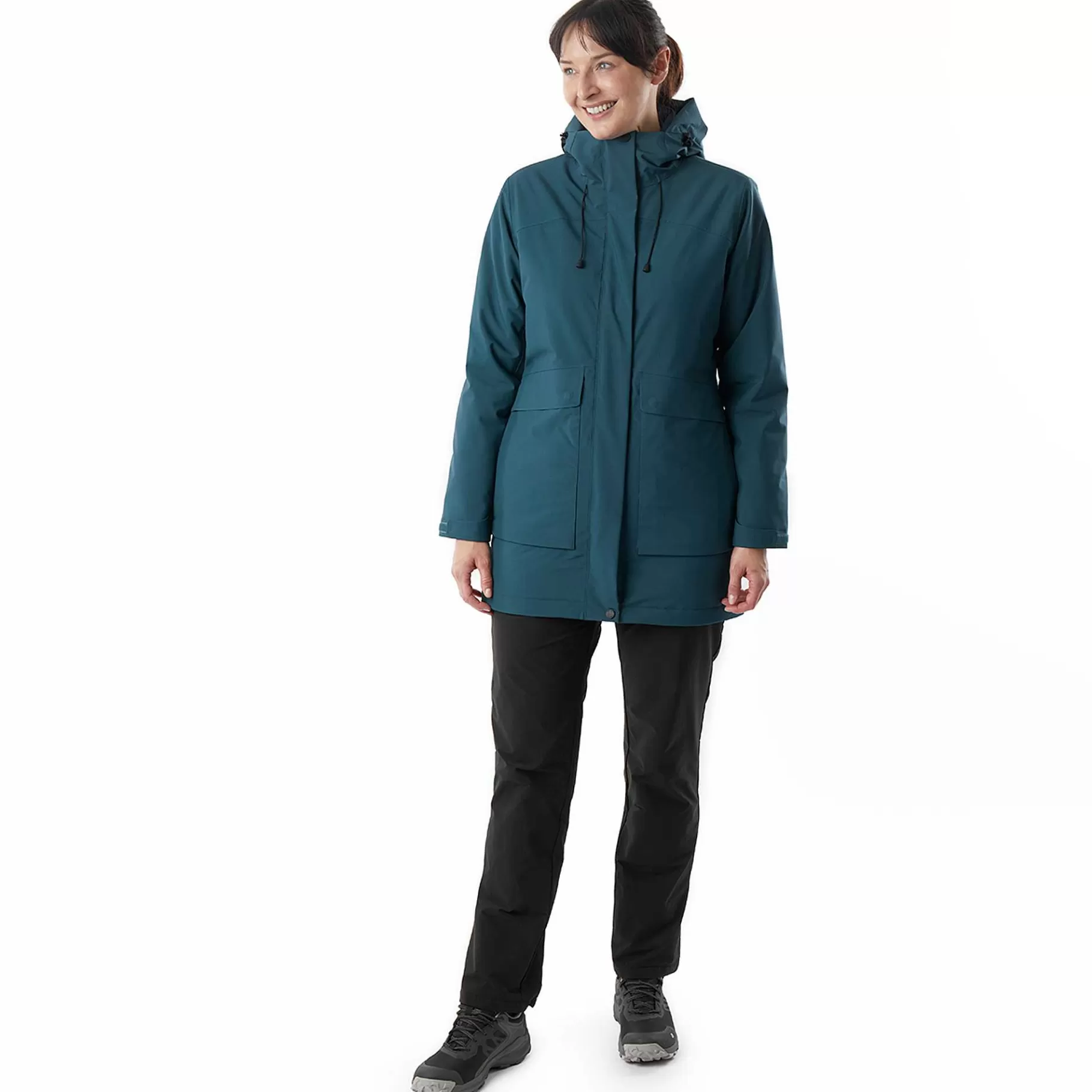 Hot Rohan Women'S Aran Waterproof Jacket Teal Blue