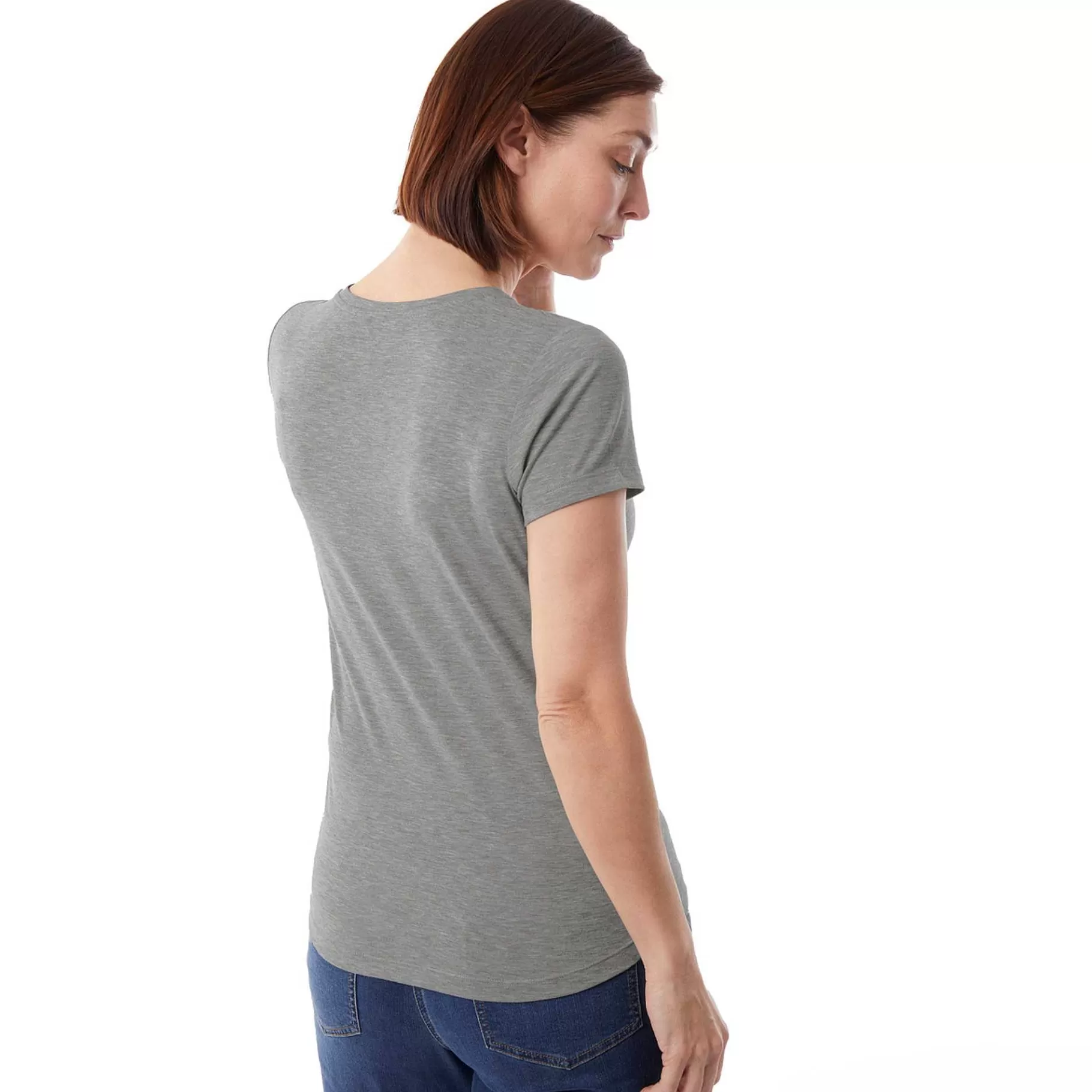 Sale Rohan Women'S Basis Short Sleeve T Mid Grey Marl