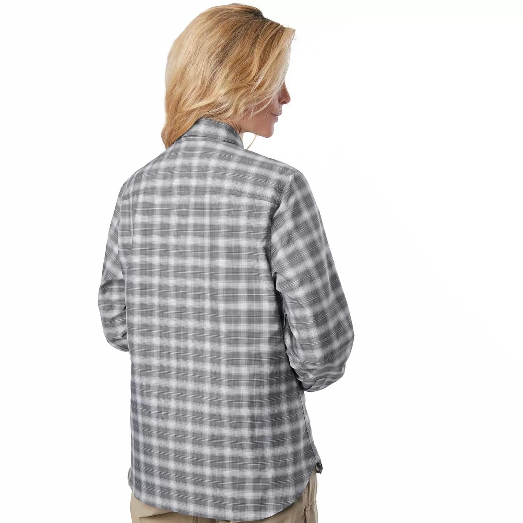 Flash Sale Rohan Women'S Bay Long Sleeve Shirt Grey Rock Check