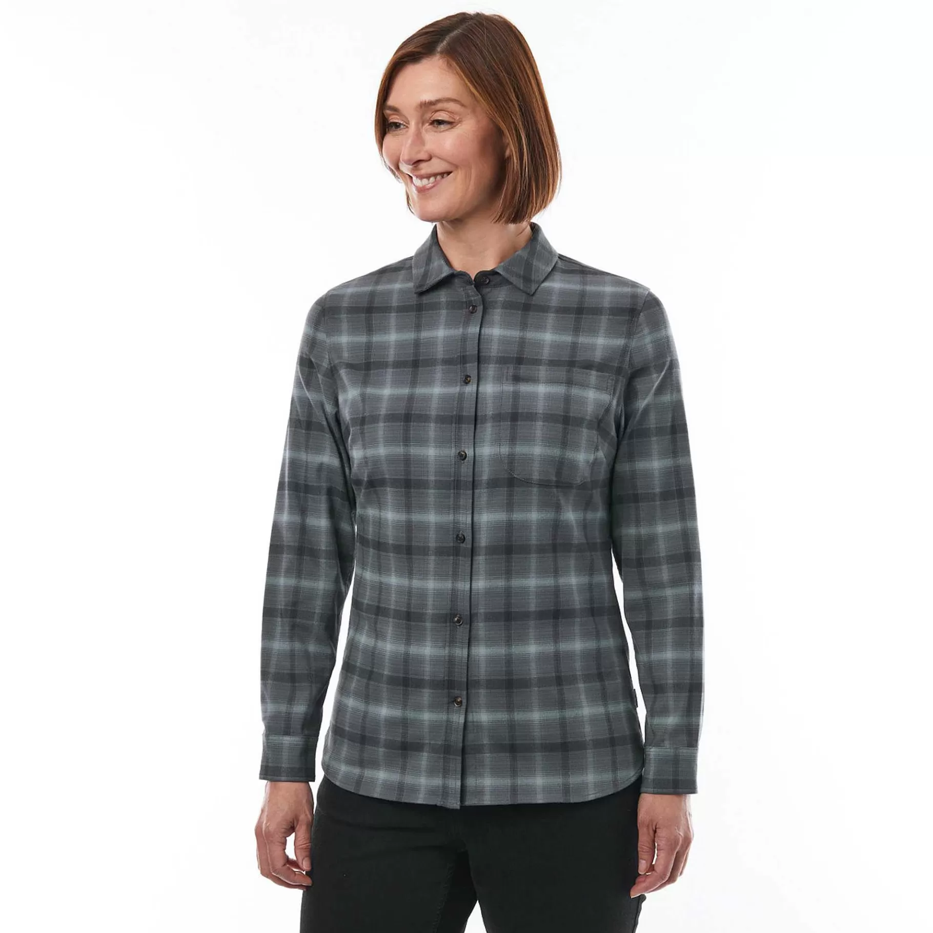 Store Rohan Women'S Beaufort Long Sleeve Shirt True Navy Check