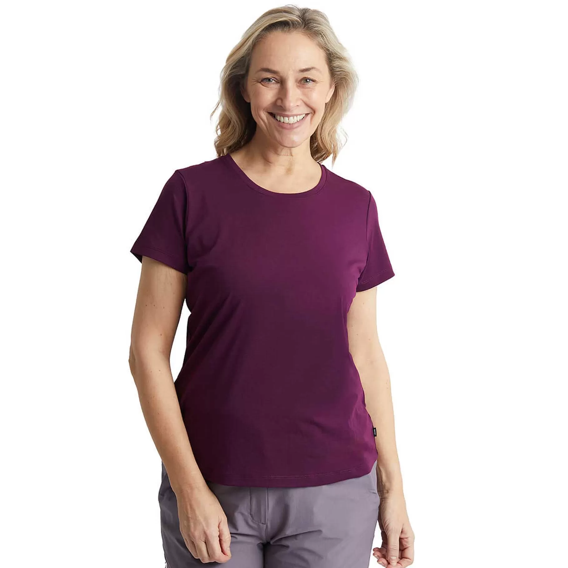 Discount Rohan Women'S Global Short Sleeve T-Shirt Plum Purple