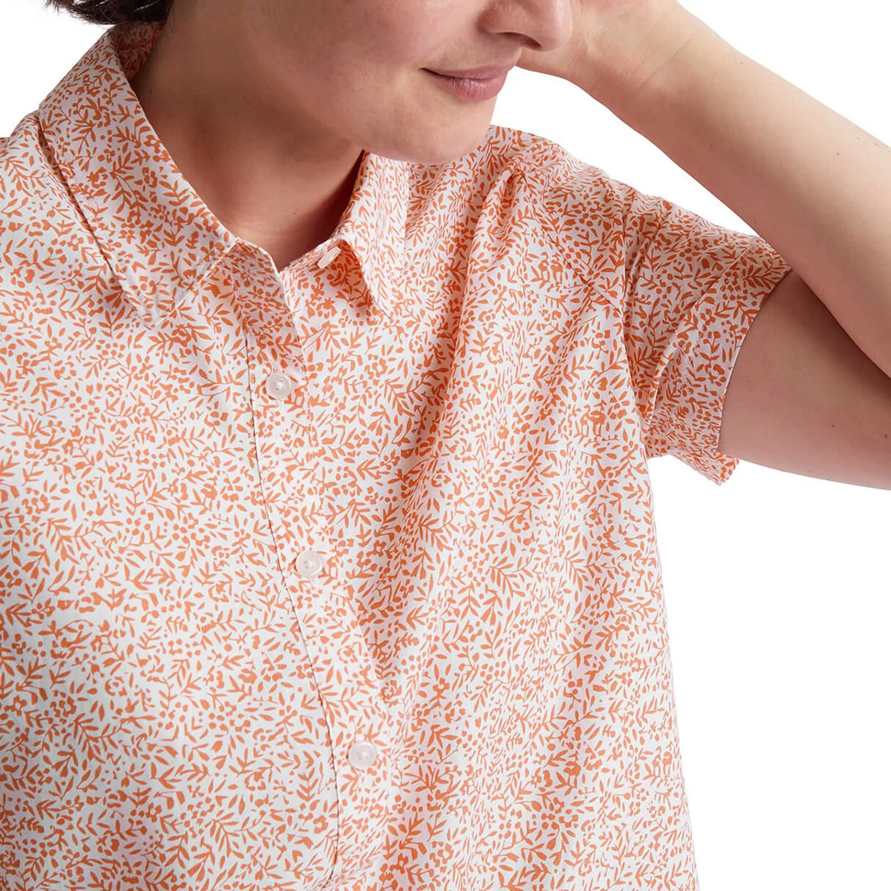 Cheap Rohan Women'S Marina Short Sleeve Shirt Dusk Orange Print