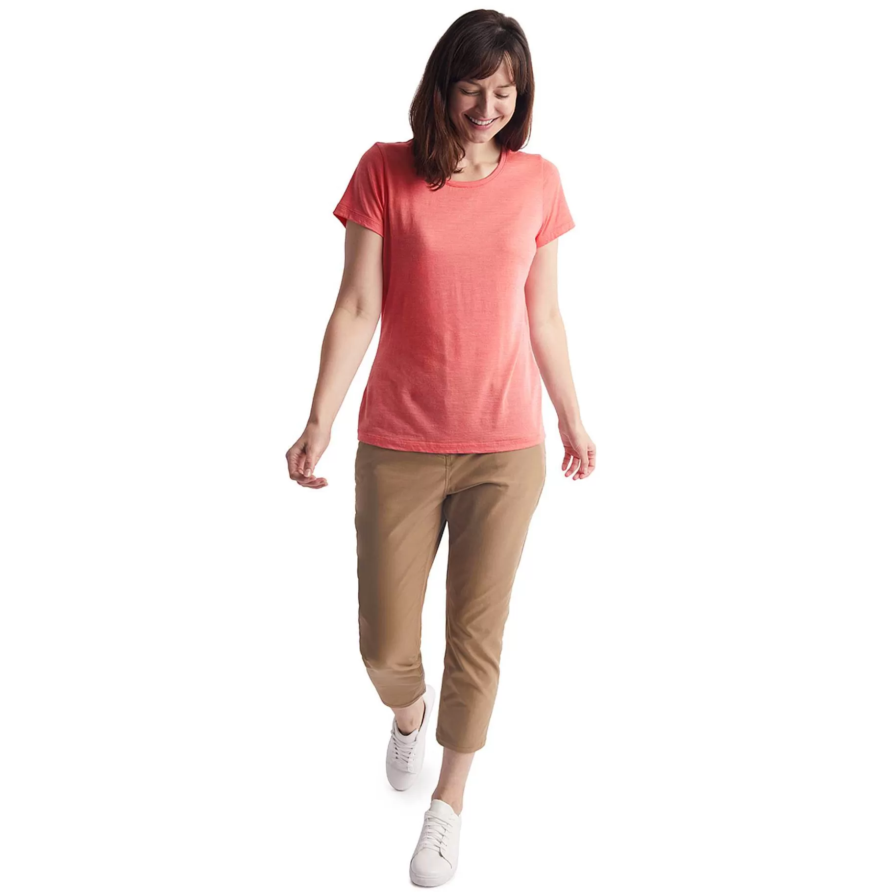 Store Rohan Women'S Merino Cool Short Sleeve T-Shirt Coral Pink Marl