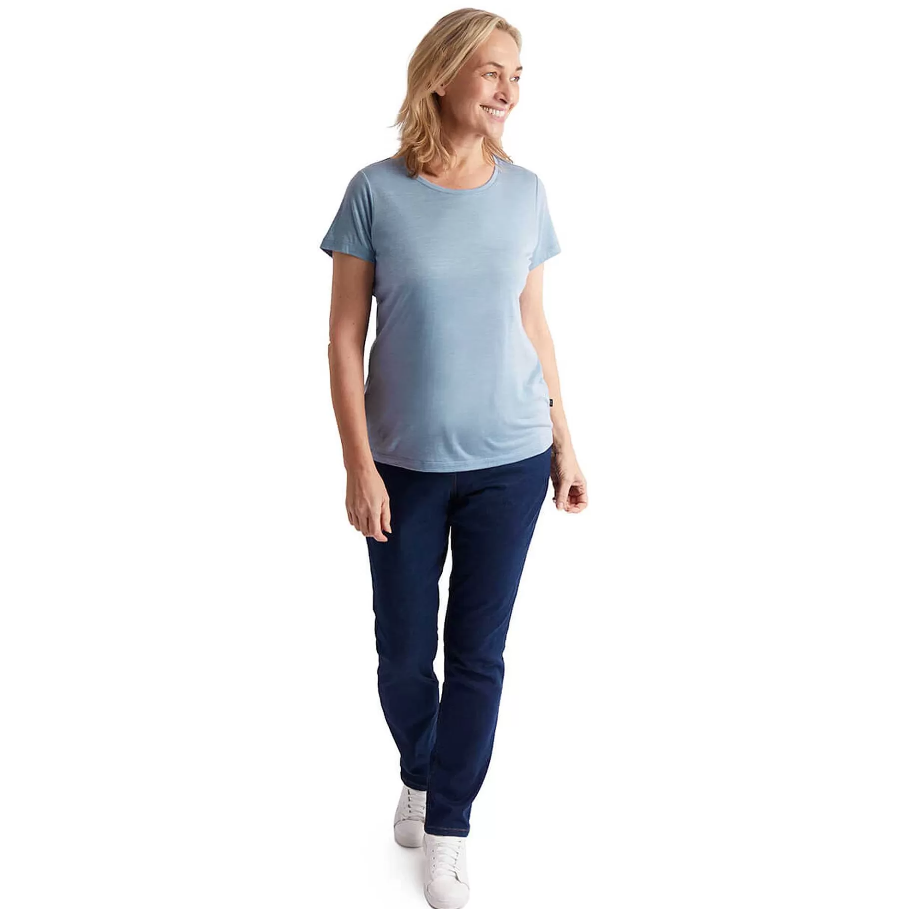 Cheap Rohan Women'S Merino Cool Short Sleeve T-Shirt Horizon Blue Marl
