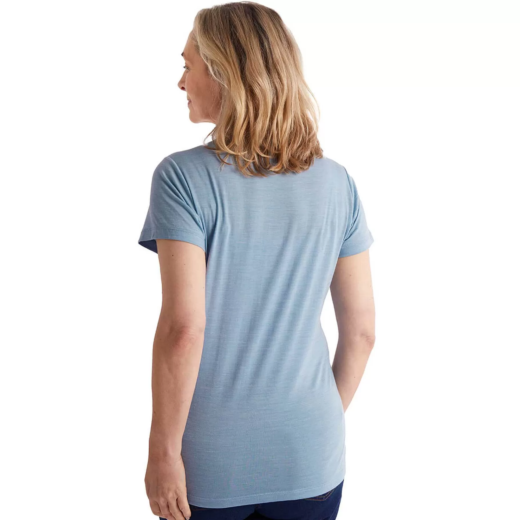 Cheap Rohan Women'S Merino Cool Short Sleeve T-Shirt Horizon Blue Marl