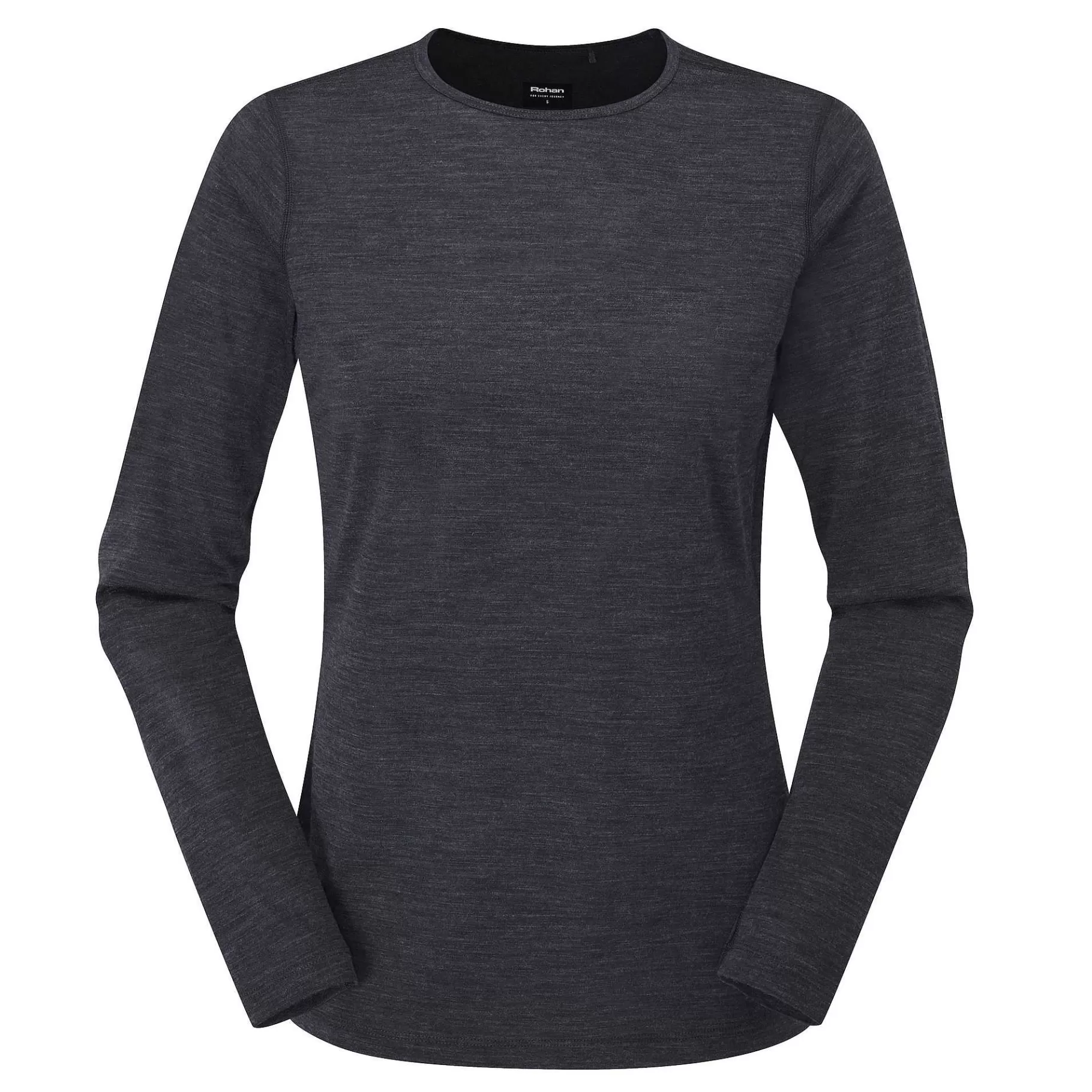 Best Rohan Women'S Merino Union 150 Long Sleeve Crew Dark Charcoal Marl