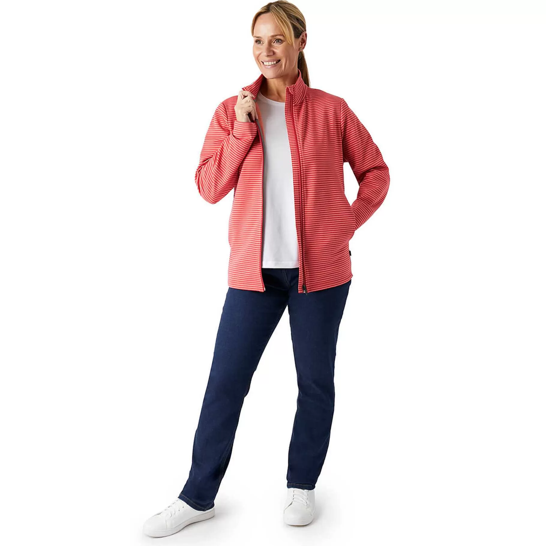 Hot Rohan Women'S Radiant Stripe Jacket Cardinal Pink Stripe