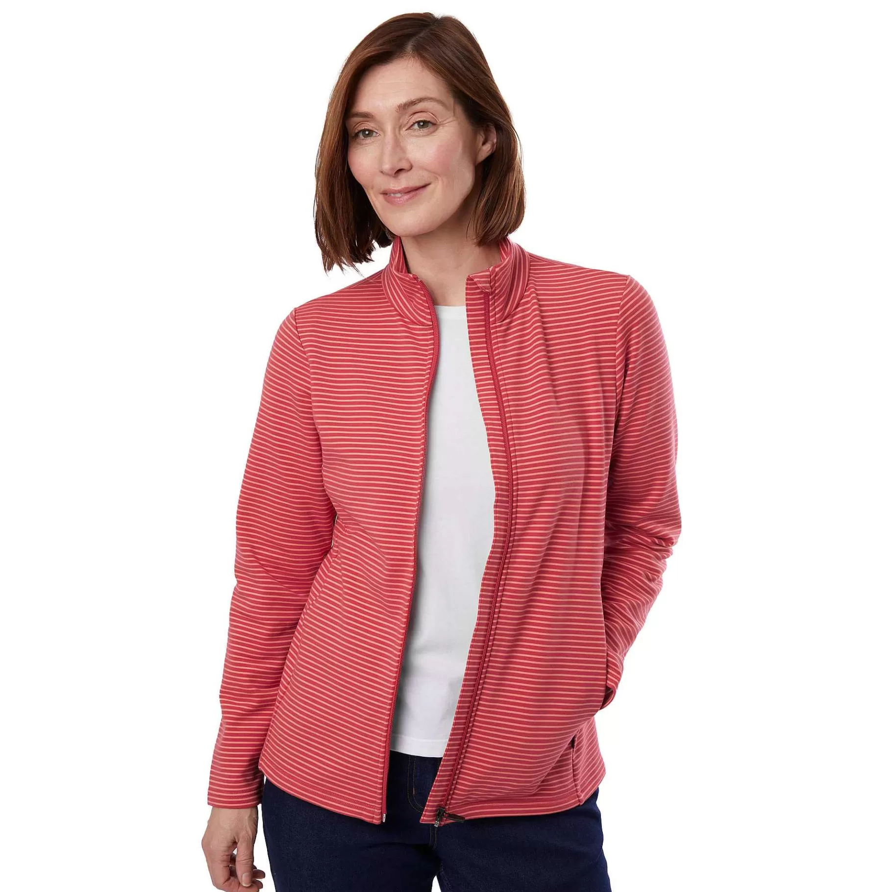 Hot Rohan Women'S Radiant Stripe Jacket Cardinal Pink Stripe