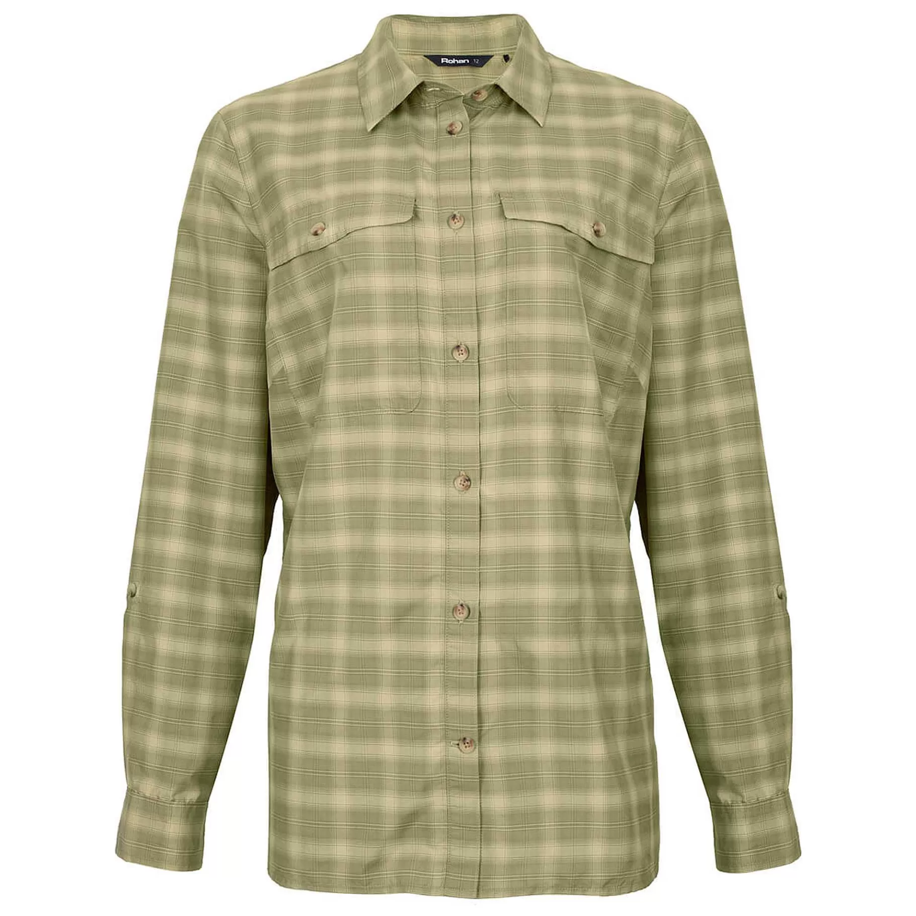 Cheap Rohan Women'S Savannah Long Sleeve Shirt Stone/Umber Green Check