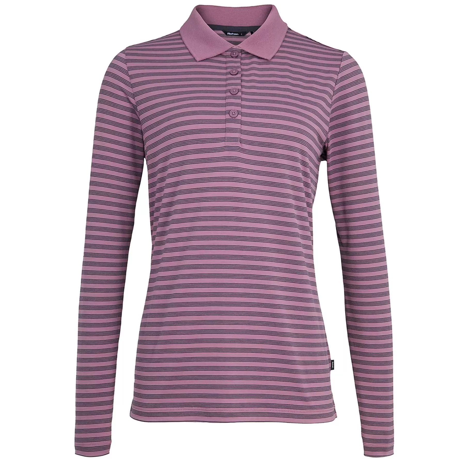 New Rohan Women'S Shoreline Long Sleeve Polo Haze Purple/Navy Stripe