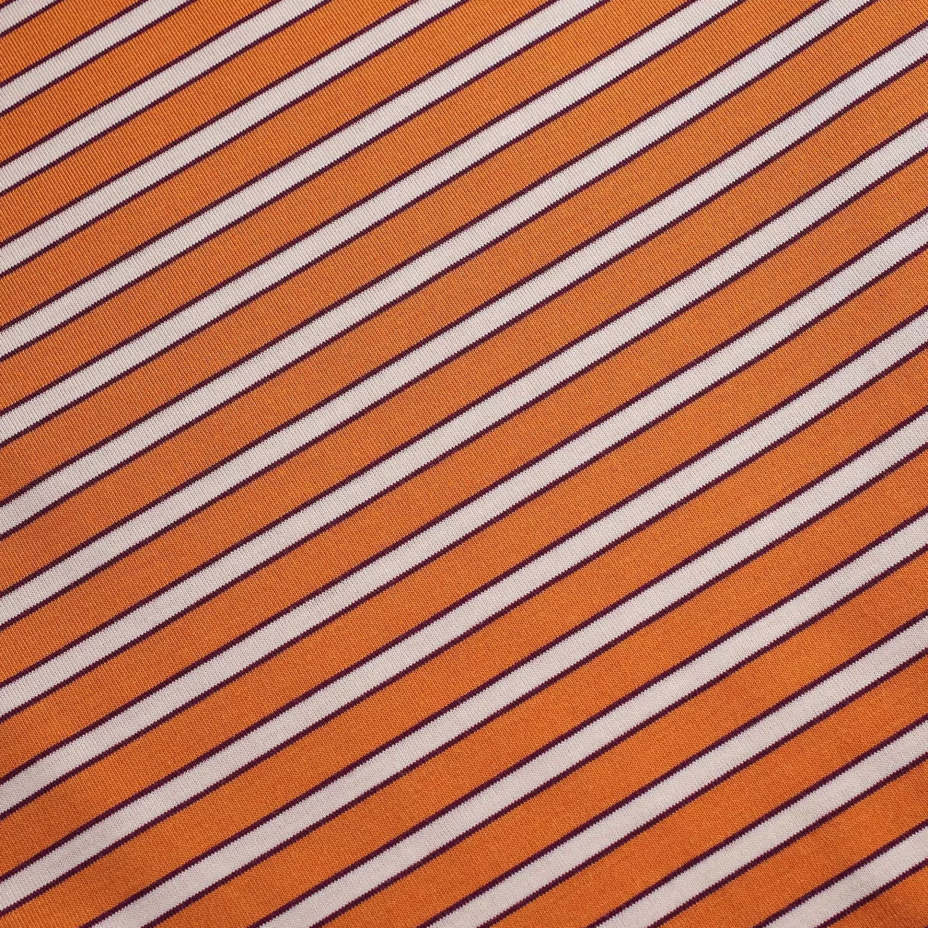 New Rohan Women'S Shoreline Long Sleeve Top Sunset Orange/Ecru Stripe