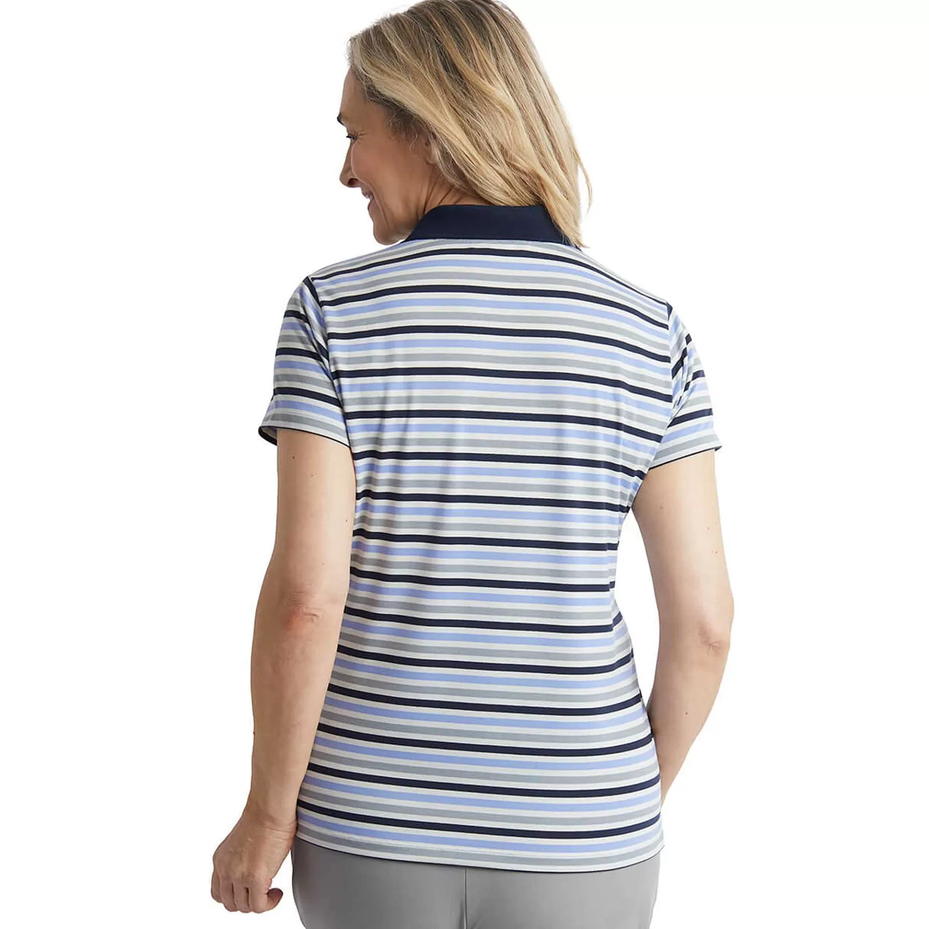 Cheap Rohan Women'S Shoreline Short Sleeve Polo Orchid Lilac/Grey Stripe