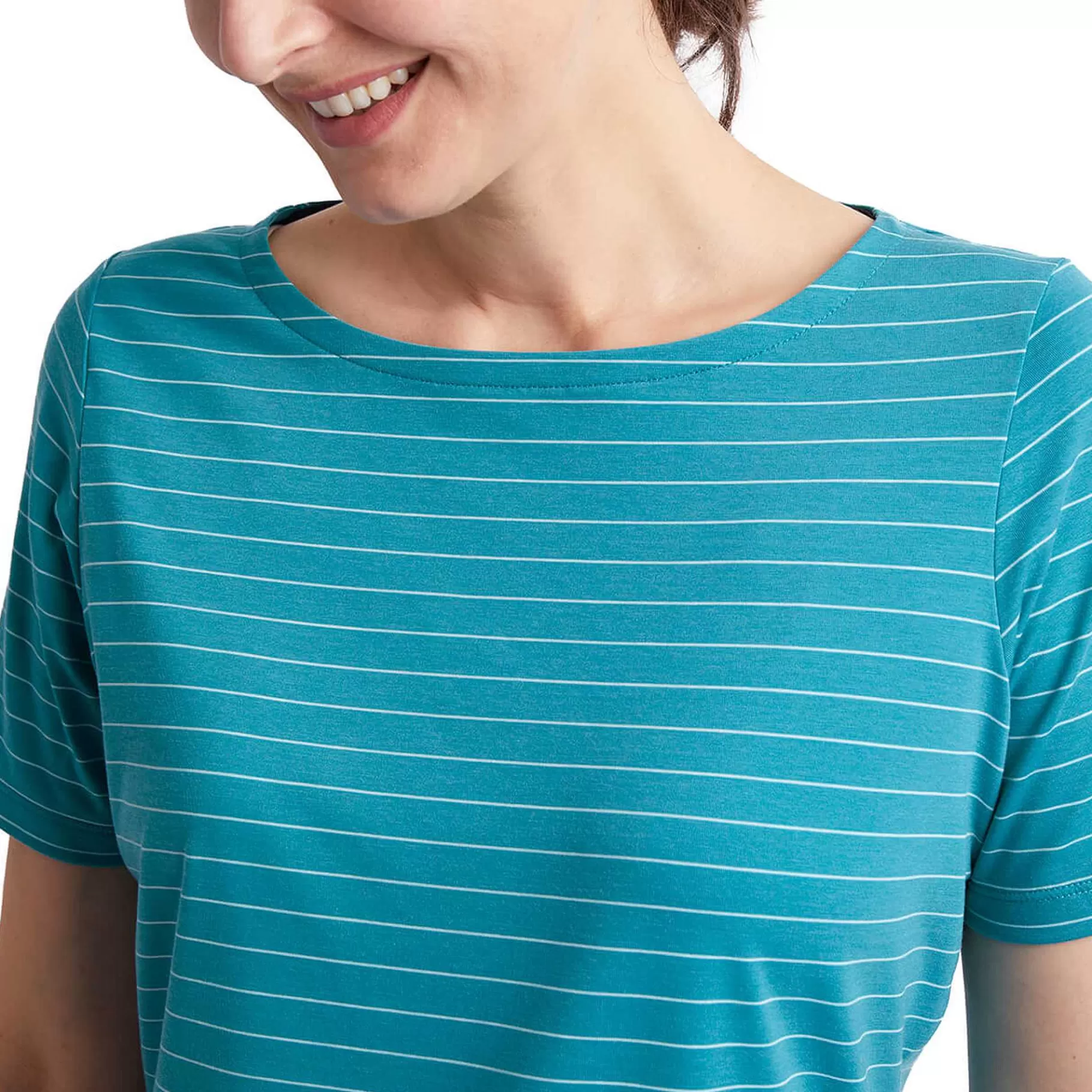 Cheap Rohan Women'S Shoreline Short Sleeve Top Cove Blue/Ecru Stripe