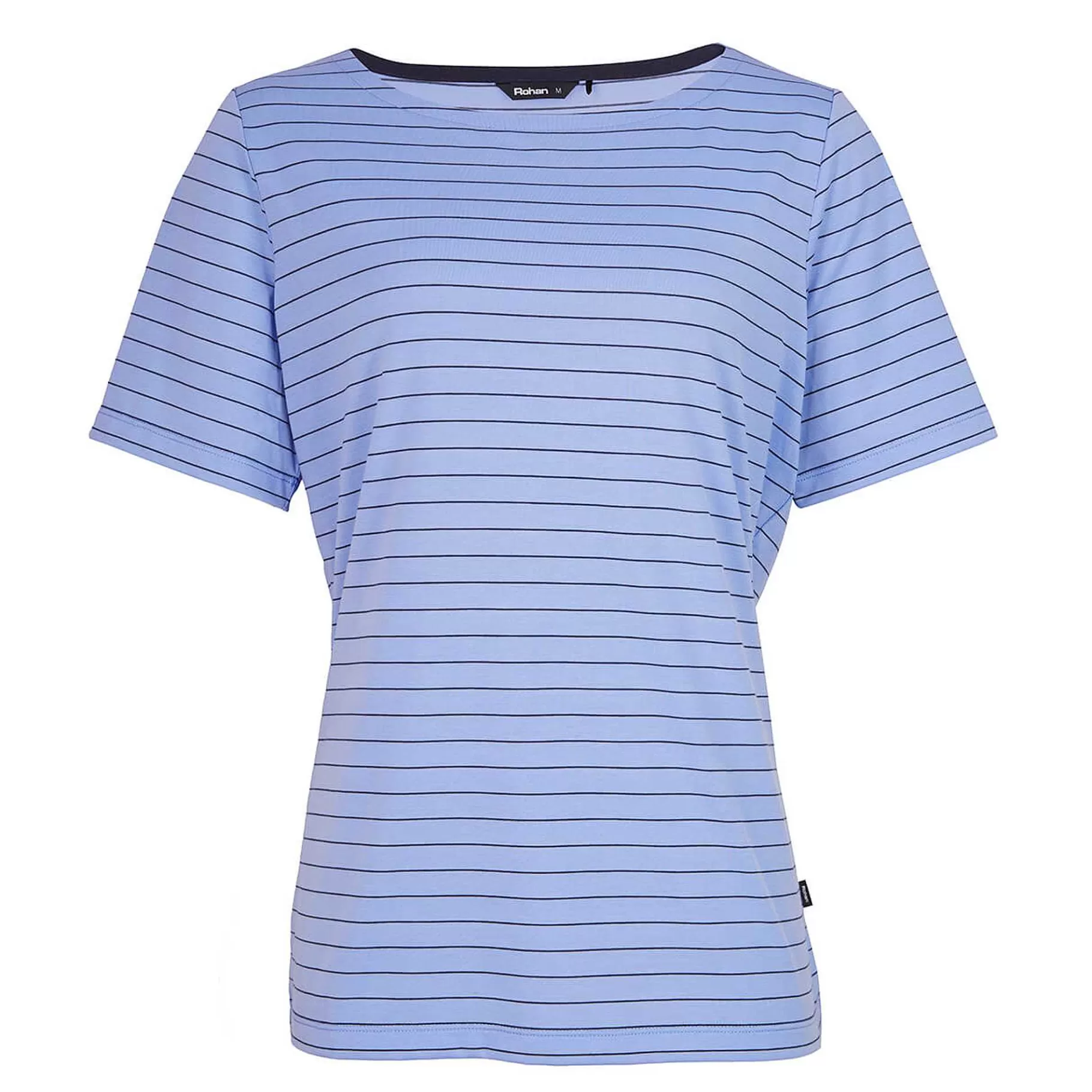 Best Sale Rohan Women'S Shoreline Short Sleeve Top Orchid Lilac/Navy Stripe