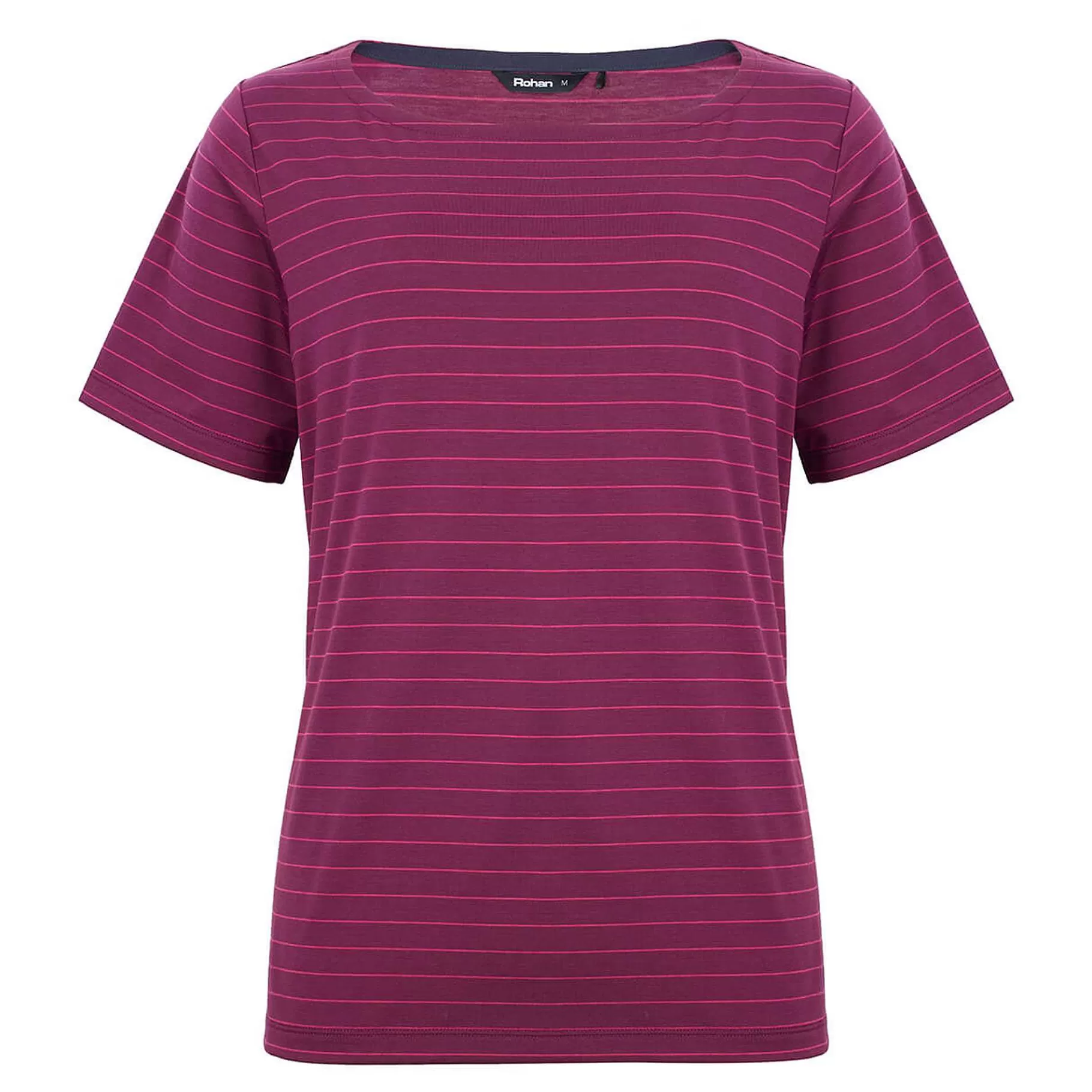 Fashion Rohan Women'S Shoreline Short Sleeve Top Plum Purple/Pink Stripe